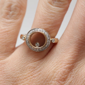 14k Happy Diamond Shaker Ring