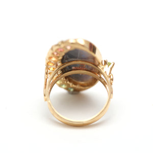 14k Lightning Ridge Rainbow Ring