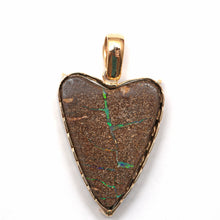 將圖片載入圖庫檢視器 14k Heartbreaker Boulder Opal Pendant
