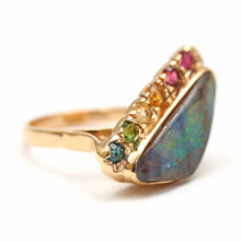 Load image into Gallery viewer, 14k Rainbow Boulder Opal Ring Mini
