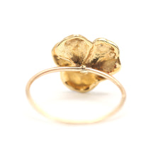 Load image into Gallery viewer, 14k Cobalt Blue Enamel Pansy Ring
