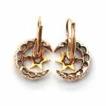 將圖片載入圖庫檢視器 SOLD TO K***14k Rose Cut Diamond Celestial Earrings
