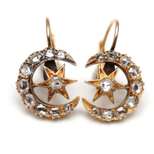 將圖片載入圖庫檢視器 SOLD TO K***14k Rose Cut Diamond Celestial Earrings
