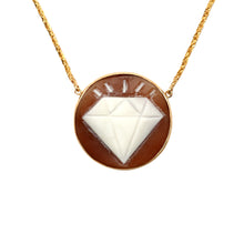 Load image into Gallery viewer, 14k Diamond Cameo Necklace
