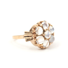 將圖片載入圖庫檢視器 10k Rainbow Moonstone Cluster Ring
