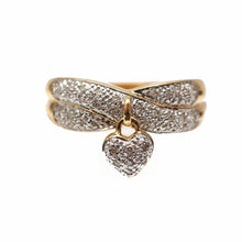 Load image into Gallery viewer, 14k Diamond Heart Charm Ring
