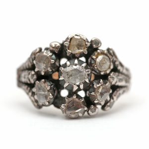 LAYAWAY FOR B***14k Antique Diamond Cluster Ring