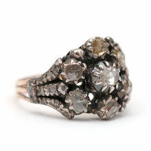Load image into Gallery viewer, 14k Antique Diamond Cluster Ring
