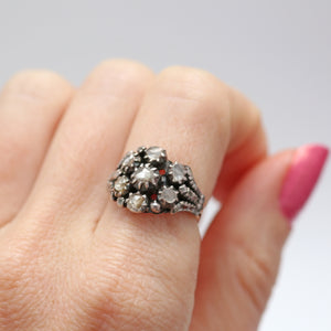 LAYAWAY FOR B***14k Antique Diamond Cluster Ring