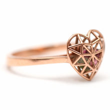 Load image into Gallery viewer, 10k Geometric Heart Ring
