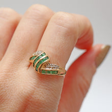 Load image into Gallery viewer, 10k Emerald Diamond Ring
