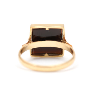 14k Onyx Pyramid Ring