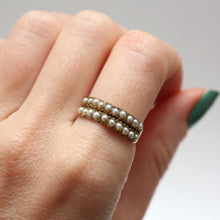 Load image into Gallery viewer, 9k Early Victorian Double Row Pearl Half Hoop
