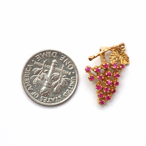 18k Ruby Grape Bunch