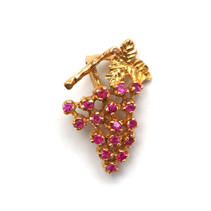 18k Ruby Grape Bunch