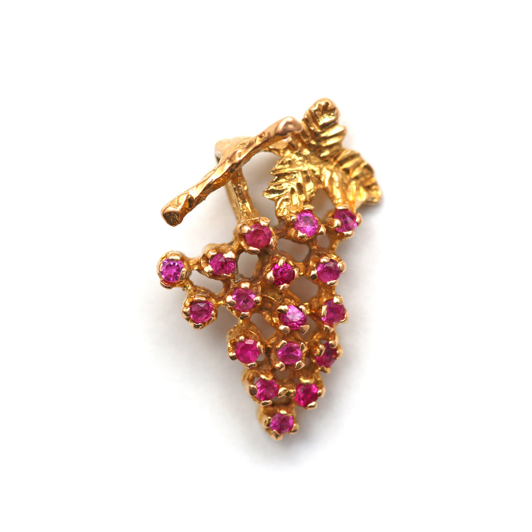 18k Ruby Grape Bunch