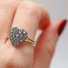 Load image into Gallery viewer, Victorian Rose Cut Diamond Heart Ring
