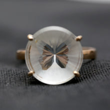 Load image into Gallery viewer, 14k Butterfly Cut Aquamarine Ring
