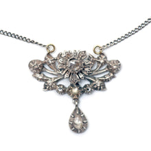 將圖片載入圖庫檢視器 Rose Cut Diamond Floral Necklace
