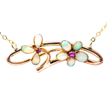 Laden Sie das Bild in den Galerie-Viewer, 9k Opal Art Nouveau Necklace
