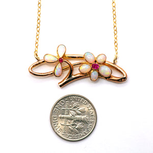 9k Opal Art Nouveau Necklace