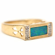 Load image into Gallery viewer, 14k Unisex Opal Inlay Ring
