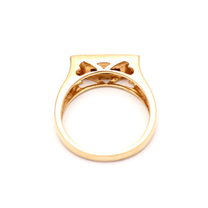 14k Unisex Opal Inlay Ring