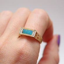 Load image into Gallery viewer, 14k Unisex Opal Inlay Ring
