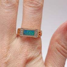 Load image into Gallery viewer, 14k Unisex Opal Inlay Ring
