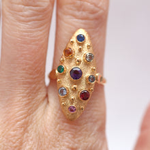 Charger l&#39;image dans la galerie, 14k Multigem Navette Ring
