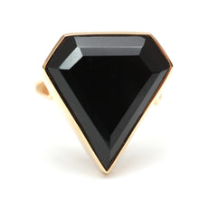 將圖片載入圖庫檢視器 14k Large Onyx Kite Ring
