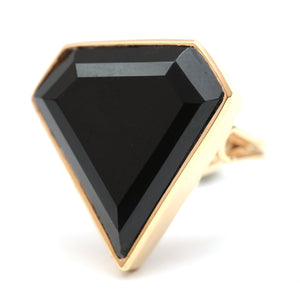 14k Large Onyx Kite Ring