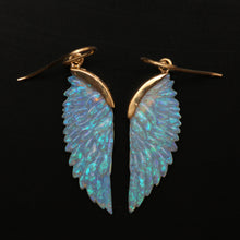 Load image into Gallery viewer, 18k Opal Wing Earrings
