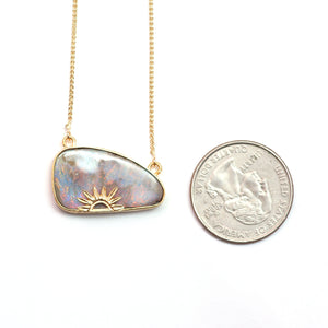 14k Opal Sunrise Necklace