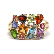 將圖片載入圖庫檢視器 14k Gem Cluster Ring
