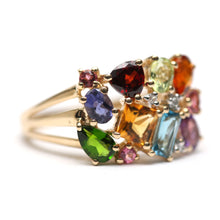 將圖片載入圖庫檢視器 14k Gem Cluster Ring
