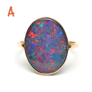 14k Opal Doublet Rings