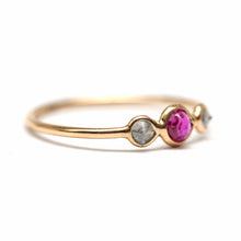 Load image into Gallery viewer, 14k Diamond Ruby Ring
