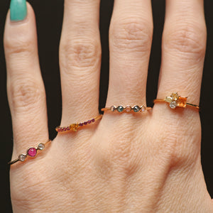 14k Diamond Ruby Ring
