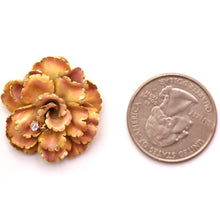 將圖片載入圖庫檢視器 Large 14k Enamel Carnation Pendant
