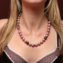 Load image into Gallery viewer, Ruby Diamond Pearl Necklace
