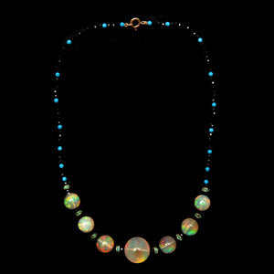 14k Giant Opal Bead Necklace