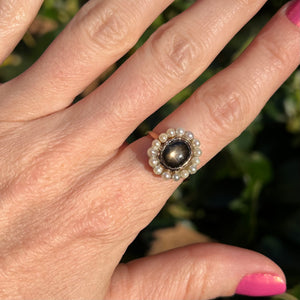 10k Black Star Sapphire Ring