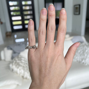 14k Art Deco Diamond Bow Ring