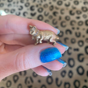14k Victorian Kitten Brooch