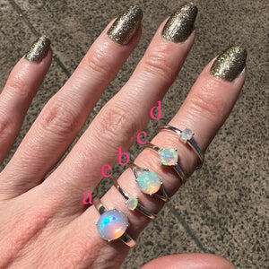 Sterling Silver Opal Rings