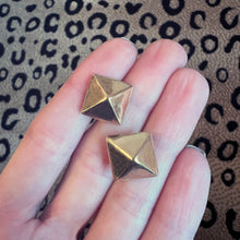 Load image into Gallery viewer, Large 14k Pyramid Stud Earrings
