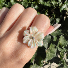 Load image into Gallery viewer, 14k Carved Australian Opal Flower Ring
