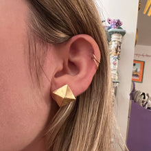 Load image into Gallery viewer, Large 14k Pyramid Stud Earrings
