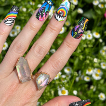 Carica l&#39;immagine nel visualizzatore di Gallery, 14k Angel Aura Quartz Crystal Rings
